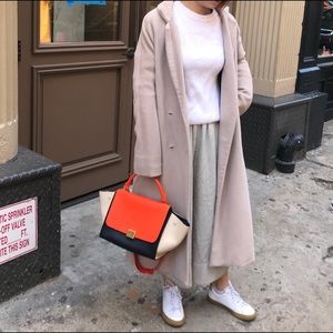 spring nude long coat